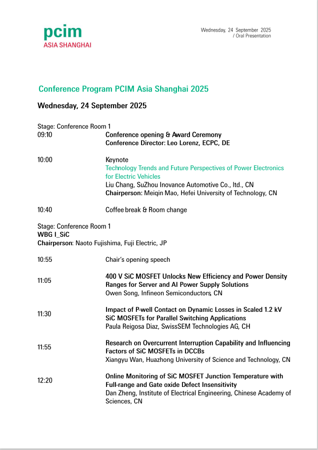 Conference Program at a glance